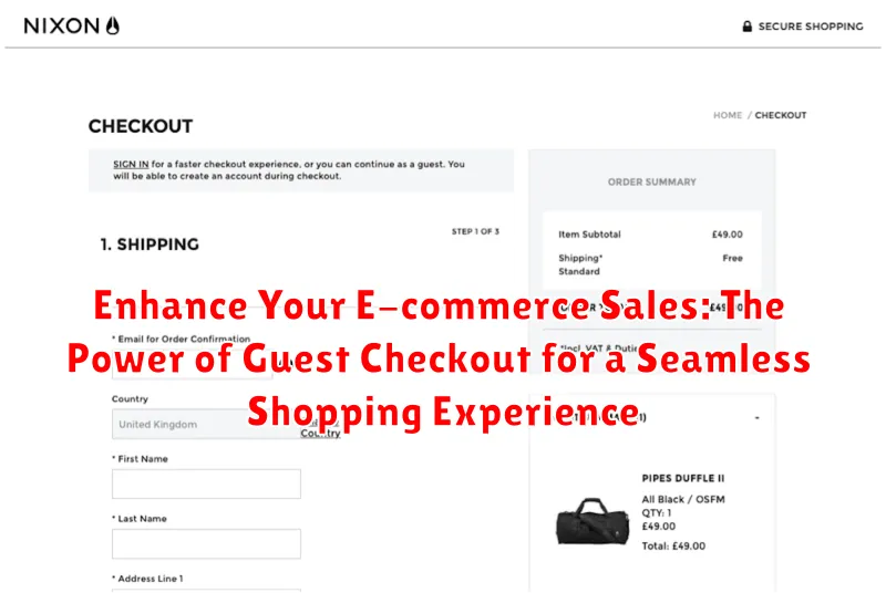 Enhance Your E-commerce Sales: The Power of Guest Checkout for a Seamless Shopping Experience